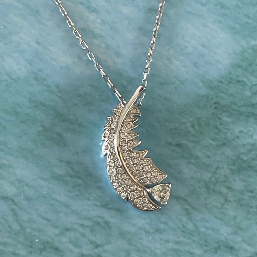 Swarovski Feather Necklace